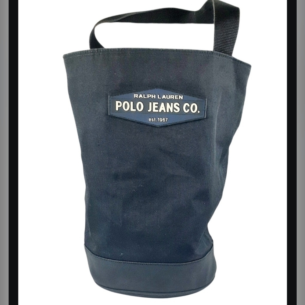 vintage Ralph Lauren Polo Jeans Co. bucket bag. Black nylonVintage